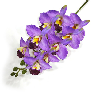 Rama de Orquídea Cymbidium <span class=keywords><strong>Vanda</strong></span> de Látex Grande Hecha a Mano, 9 Cabezas, Flor de Cattleya Híbrida, <span class=keywords><strong>Planta</strong></span> Artificial de Catland para el Día del Padre - Product Image 4