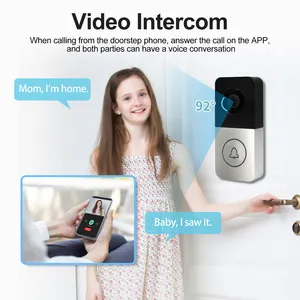 1080P Tuya WiFi Smart Video Doorbell Camera Support Electric Lock Door Phone Unlock Door Bell Works With POE IP Intercom System