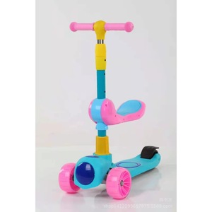Kids Scooter <b>Three</b> Wheeled Foldable With Seat And Lights For 3-6 Years Old Children - Product Image 2