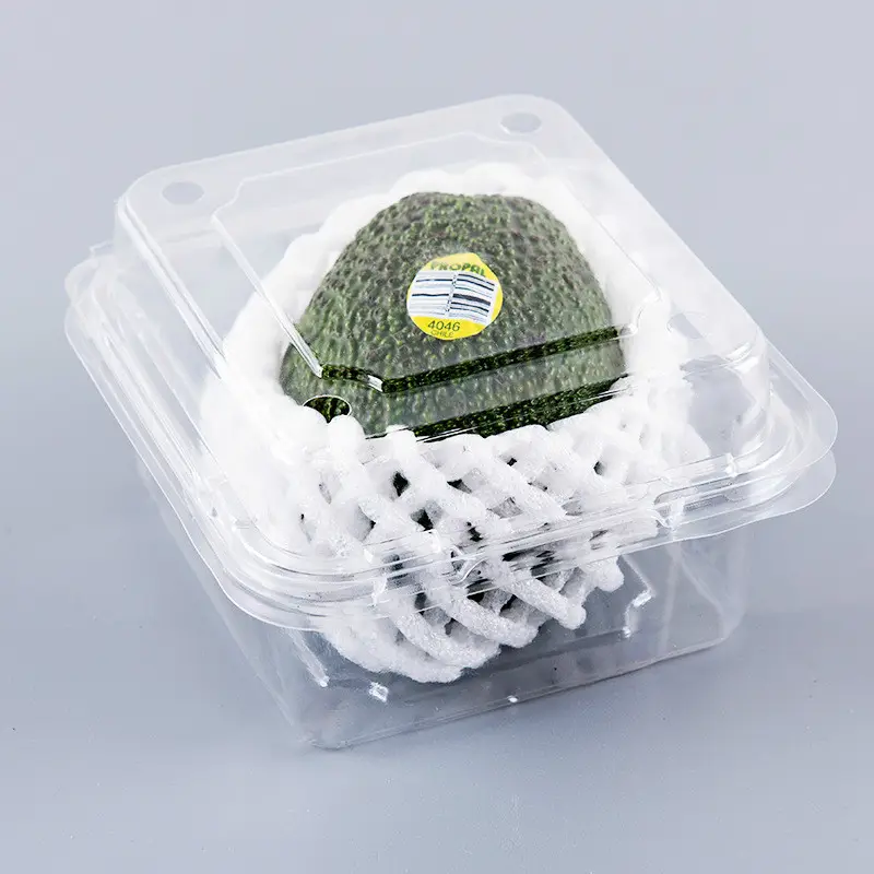 PET Custom Thick ness Packbox Kunststoff Obst behälter Einweg Clam shell Avocado Box Klapp frucht box