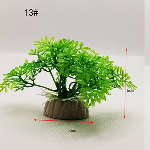 Plantes aquatiques artificielles pour aquarium, décorations en plastique, petites herbes, ornement paysager pour aquarium - Product Image 2