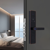 Nouvelle Serrure Intelligente 2026 avec Empreinte Digitale, Mot de Passe, Clé, Contrôle via Application Tuya, Compatible Wi-Fi et Cloud, pour Portes en Bois/Laiton/Aluminium, en Acier Inoxydable