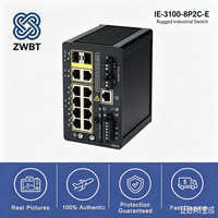 Cisco IE-3100-8P2C-E Switch Industrial Gigabit de 8 Puertos PoE+ 240W con Presupuesto PoE para Cámaras IP PTZ, WiFi AP, Riel DIN -40~75 ° C