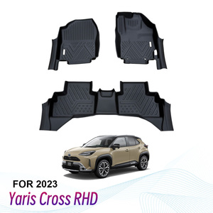 แผ่นรองพื้นรถยนต์ TPE 5D คุณภาพสูงสำหรับรถยนต์โตโยต้า ยาริส ครอส พวงมาลัยขวา - Product Image 1