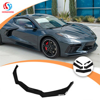 Honghang marka araba ön ÖN TAMPON plastik malzeme ön dudak splitter Corvette C8 2020 + ön ÖN TAMPON