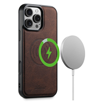 Coque de téléphone SUTENI pour iPhone 18 Pro Max, chargement magnétique sans fil, texture litchi, effet givré, cuir synthétique de luxe, compatible 17 16 Plus 15