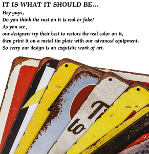 Plaque murale en métal « Funny Coffee Cat », style rétro, enseigne publicitaire, impression UV, plaque décorative vintage, technique peinte - Product Image 6