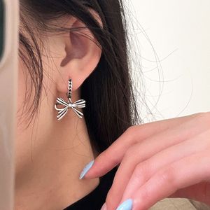 Yinruitai S925 Sterling Silver Bow <b>Stud</b> <b>Earrings</b> For Women Everyday Wear Light Luxury <b>Fine</b> Jewelry - Product Image 1