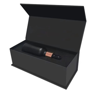 Nhà máy tùy chỉnh sang trọng các tông màu đen thư mục lật Top từ cứng nhắc bao bì dập nổi vật liệu tái chế - Product Image 5