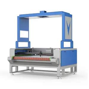 150w 1610 1810 CO2 CCD camera fabric laser cutting machine for printed apparel industry