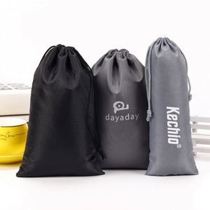 Sac en nylon gris imperméable personnalisé, avec logo sur mesure, pour écouteurs, enregistreur vocal, recyclable, réutilisable, portable, léger - Product Image 4