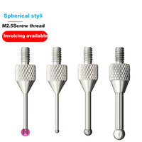 Sonde à bille pour altimètre, sonde d'indicateur à cadran, micromètre, stylo de mesure M2.5/ # Sonde à bille en carbure de tungstène rubis 4-48UNF blanche 0.001