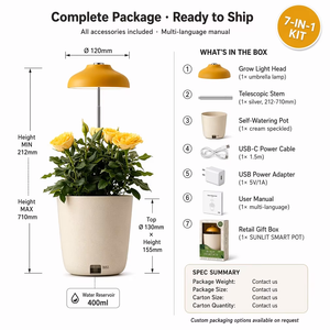 Vaso per Coltivazione di Venus Flytrap con Luce LED e Sistema di Auto-Irrigazione, Kit Espositivo per Piante Carnivore da Scrivania - Pronto per Regalo per Casa/Ufficio - Product Image 6