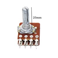 Nouveau Potentiomètre Linéaire Double Liaison 8 Broches TW WH148 25mm 50KBX2 100KBX2 à Joint Unique pour Arduino B50K B100K