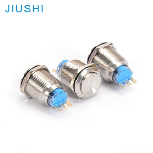 Kelly A22-11H Flat Round Head IP65 kim loại không thấm nước <span class=keywords><strong>push</strong></span> <span class=keywords><strong>button</strong></span> chuyển momentary gắn lỗ 22 mét 3 pins thép không gỉ Trung Quốc - Product Image 3