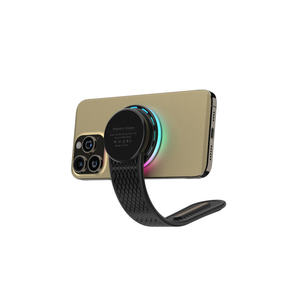<span class=keywords><strong>Gadgets</strong></span> electrónicos 15W cargador de coche inalámbrico magnético flexible soporte de teléfono de montaje de coche con luz de marcha RGB - Product Image 1