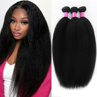 Grossiste d'usine de mèches de cheveux humains bruts indiens bouclés vierges, alignées sur les cuticules, extensions noires naturelles, fournisseur