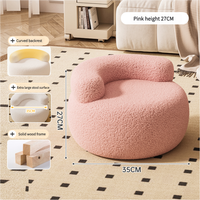 Offre Spéciale prix bon marché minimaliste moderne chambre d'hôtel café-restaurant doux canapé chaise en peluche tissu unique petit blanc canapé tabouret