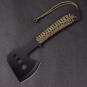 Rìu đa chức năng ngoài trời, rìu cắm trại, rìu tự vệ gắn trên xe, dụng cụ thiết bị cắm trại với dây dù nylon - Product Image 4