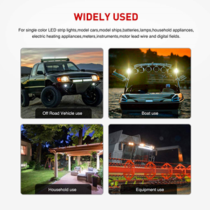 16AWG 10FT Kauçuk Kaplı Saf Bakır Kablo Kablo Demeti Uzatma Kiti LED Işık Barları Sürüş Sis Lambaları Kamyon Otomobil için - Product Image 6