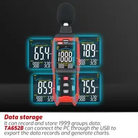 Sonometre numérique TASI TA652B, enregistreur de décibels, 30-130 dB, instrument de mesure du bruit avec connexion de données USB, sonomètre