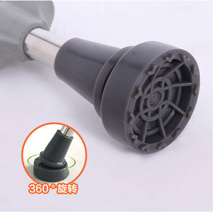 ฐานรองเท้าไม้เท้า North Rhine Cane รุ่น 1922 สีส้มอมเทา ปลอกยางหนาทนทานต่อการสึกหรอสำหรับไม้เท้า - Product Image 3