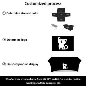 Heavy Thick Custom Sublimation <b>Table</b> Cover Wholesale, Wrinkle Proof <b>Table</b> Cloth For Indoor Business Expo Booth Display - Product Image 3