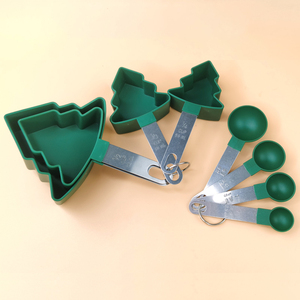 Bán buôn 430 thép không gỉ + PP nhựa cây giáng sinh đo Spoon Set - Product Image 1
