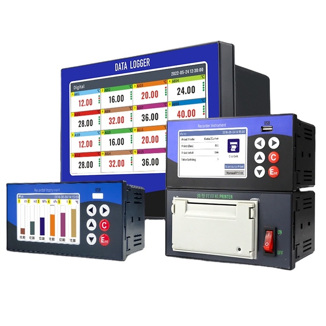 7 Inch Color Screen Paperless Recorder Multi-channel Data Logger for Pressure  Humidity Temperature Recorder