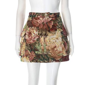 2024 Boutique automne hiver manches longues <span class=keywords><strong>fleur</strong></span> imprimé vestes jupe ensemble femmes ensembles - Product Image 5