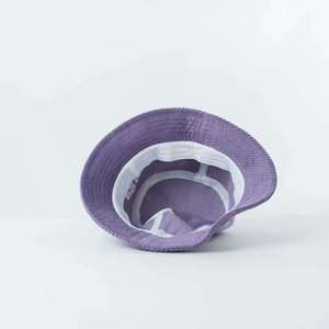 High Quality One Side Bucket <strong>Hat</strong> Cute <strong>Purple</strong> Cream White Color Support Customization Logo Wholesale Bucket <strong>Hats</strong> for Kids Adults - Product Image 6