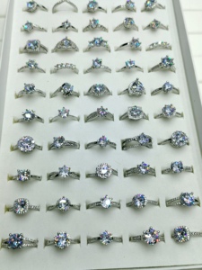 Wholesale Women's Fashion Zircon <b>Ring</b> <b>Opening</b> Adjustable Plated 925 Wedding and Engagement Gift Prop <b>Ring</b> - Product Image 2