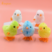 Jouet pour chat Kinghon en peluche, poussin rebondissant, interactif, pour jeu autonome, coloré, dessin animé, divertissement intérieur/extérieur