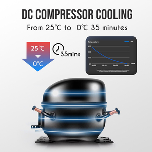 Refrigerador Portátil de 23L y 12v con Compresor Integrado, Diseño de Partición con Cajón para Camión, Voltaje de 24v - Product Image 6
