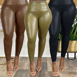 Ropa de entrenamiento Fitness Yoga pantalones de cintura alta Sexy <span class=keywords><strong>Curvy</strong></span> Butt Scrunch Leggings señoras <span class=keywords><strong>moda</strong></span> cuero Leggings para <span class=keywords><strong>mujer</strong></span> - Product Image 4