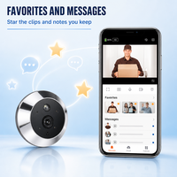 WiFi Video Door Phone 1080P HD Solar Powered Water Resistant Peephole Smart Viewer Two Way Talk Night APP