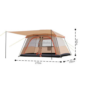 Tente <span class=keywords><strong>de</strong></span> <span class=keywords><strong>camping</strong></span> familiale d'extérieur <span class=keywords><strong>de</strong></span> style nouveau avec double porte, foyer, protection solaire intégrée, tissu Oxford, tente <span class=keywords><strong>de</strong></span> <span class=keywords><strong>parc</strong></span> - Product Image 2