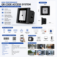 Lector de Control de Acceso RFID con Código QR, TCP/IP, Wiegand, Sistema de Entrada Móvil para Puertas y Torniquetes