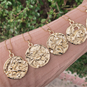 Ancienne tête de <span class=keywords><strong>lion</strong></span> Collier plaqué or 18 carats Dainty Fashionable Zodiac Sign Vintage Coin Pendant Trendy Brass Jewelry - Product Image 5