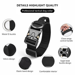 <span class=keywords><strong>Collar</strong></span> de perro táctico duradero <span class=keywords><strong>Collar</strong></span> de Mascota de alta resistencia ajustable con hebilla de Metal para caminar de entrenamiento Varios colores disponibles - Product Image 5