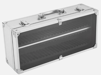 Boîte de rangement en aluminium pour 50 pièces de monnaie, avec 2 compartiments, pour 4 pièces certifiées PCGS NGC