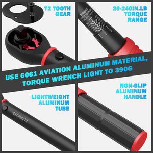 1/4 Inch Drive Click Torque <strong>Wrench</strong> <strong>Set</strong> <strong>Small</strong> Lightweight Inch Pound Torque <strong>Wrench</strong>, for Repair Tool - Product Image 5