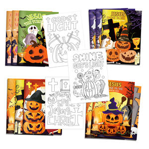 TY105 Livre de coloriage sur le thème d'Halloween Livre de <span class=keywords><strong>dessin</strong></span> de peinture de <span class=keywords><strong>citrouille</strong></span> pour Halloween Cadeaux de fête <span class=keywords><strong>à</strong></span> thème Fournitures - Product Image 1
