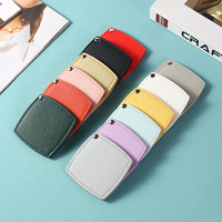 Custom Logo Stainless Steel Square Swivel Magnifying Dual Sided Cosmetic Mirror Bag Make up Pocket Pendant