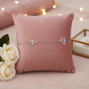 Fine Jewelry 2025 Hot Sale Heart And Angel Design <b>Charm</b> Bracelet Wholesale Turkish 925 Sterling Silver Rhodium Plated Bracelet - Product Image 3