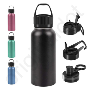 Wholesale Custom Low MOQ Bottle Water Vacuum <b>Flask</b> Drink Stainless Steel Insulated Water Bottles <b>With</b> Lids&<b>Straw</b> - Product Image 2