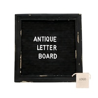 Tablero de Letras de Fieltro de Varios Tamaños, 12x16 Pulgadas, con Juego de Letras Cursivas, Tablero de Mensajes de Fieltro, Tablero de Letras con Marco de Madera para Notas de Bebé