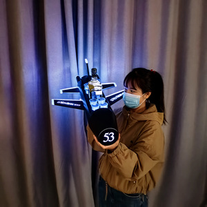 LED Airplane Cocktail Cup Holder Iron 8 Holes Illuminated For Cocktail Party - Product Image 4