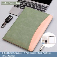 Carpeta de presentación de negocios de cuero PU A4 personalizada Carpeta de papel de oficina CARPETA DE RELIEVE impermeable