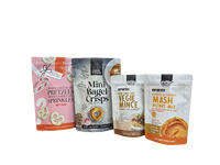 Sachet debout personnalisable en plusieurs matériaux, fruits lyophilisés, tartes au jaune d'œuf, fruits confits, emballage en plastique, sachet à fermeture éclair